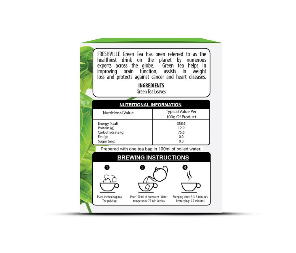 Freshville Green Tea Pack of 2- 50 Tea Bags