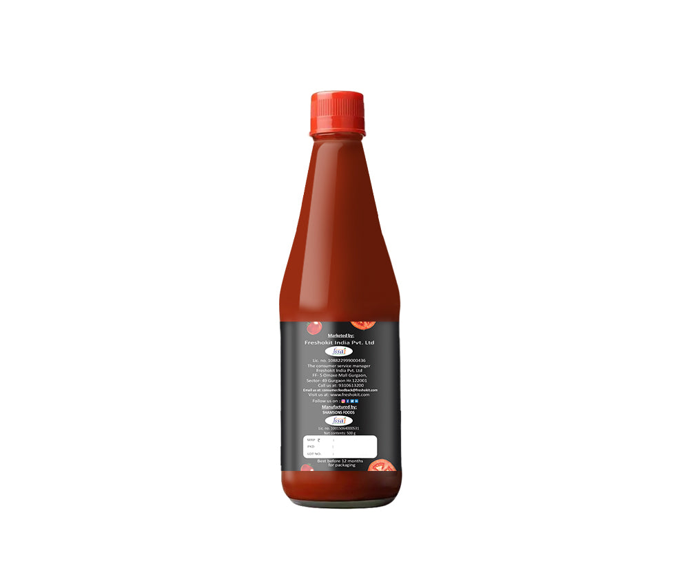 Freshville Tomato Ketchup | Made with Real Fresh Tomatoes | No Artificial Colours | Thick & Tasty Ketchup | 100% Vegetarian