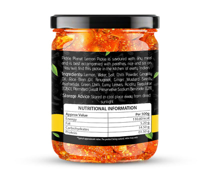 Pickle Planet Lemon - Sweet Pickle | Homemade Pickle | Authentic, Tangy & Delicious Taste | No Artificial Color and Flavors | Gluten Free | Mithe Nimbo ka achar