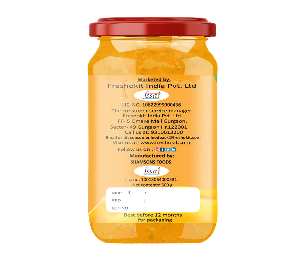 Freshokit Deliciously Homemade Mango Jam | A Taste of Tropical Bliss | Spreader jam | Low Sugar | 70% Mango Content | Plant Based | Low Carb | Vegan | NON GMO