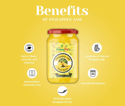 Freshokit Deliciously Homemade Pineapple Jam | A Taste of Tropical Bliss | Spreader jam | Low Sugar | 70% Pineapple Content | Plant Based | Low Carb | Vegan | NON GMO