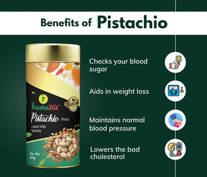 Freshokit Pistachio-Pista | Premium Pistachio | Nutritious & Delicious High in Fiber & Boost Immunity | Rich in Protein, Phosphorus, and potassium | Gluten Free