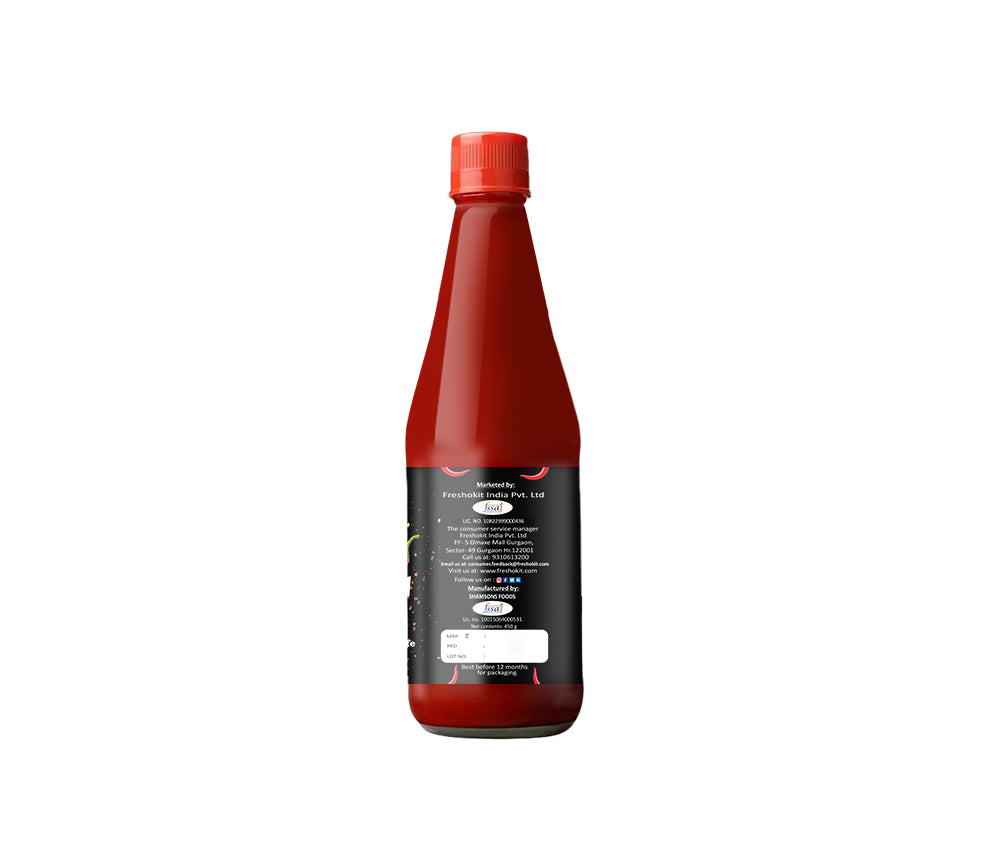 Freshville Red Chilli Sauce | Made with Real Red Chilli | Perfect Blend of Flavour and Taste | No Artificial Colours | 100% Vegetarian | Dip | Spread