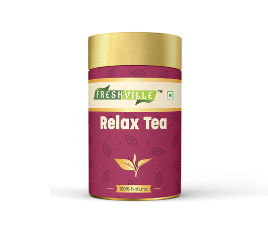 Freshville Relax Tea | Improves Sleep Quality Release Stress with Herbs Lemongrass, Lavender, Chamomile, Green Tea