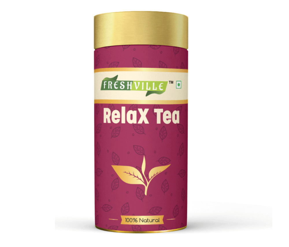 Freshville Relax Tea | Improves Sleep Quality Release Stress with Herbs Lemongrass, Lavender, Chamomile, Green Tea