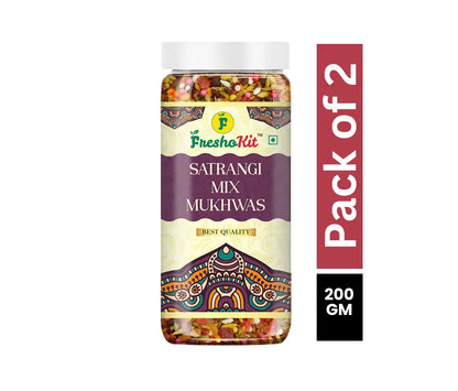 Freshokit Satrangi Mix Mukhwas | Colourful Saunf | After-Meal Mukhwas | Tastes Delicious, Refreshing and Healthy | Pure and Premium Mukhwas Mouth Freshener