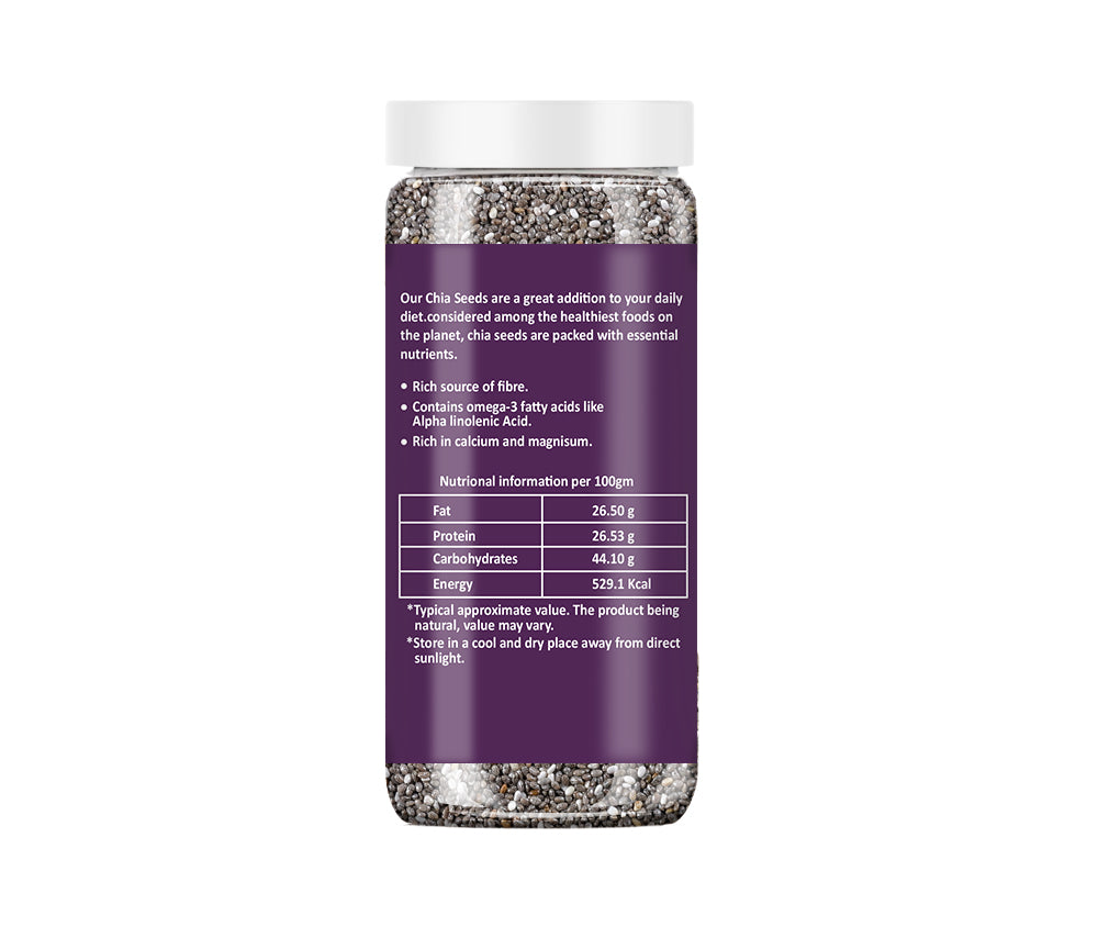 Freshokit Chia Seeds | Chia Seeds for Weight Loss | Healthy Snacks | Nutrient-Rich Superfood | Rich in Omega 3, Protein & Carbohydrates