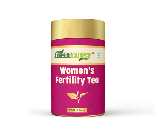 Freshville Women Fertility Tea | Hormonal Balance, Increase fertility with Herbs Fennel, Nettle, Cinnamon, Ginger, Tulsi, Fenugreek, Spearmint, Shatavari, Moringa